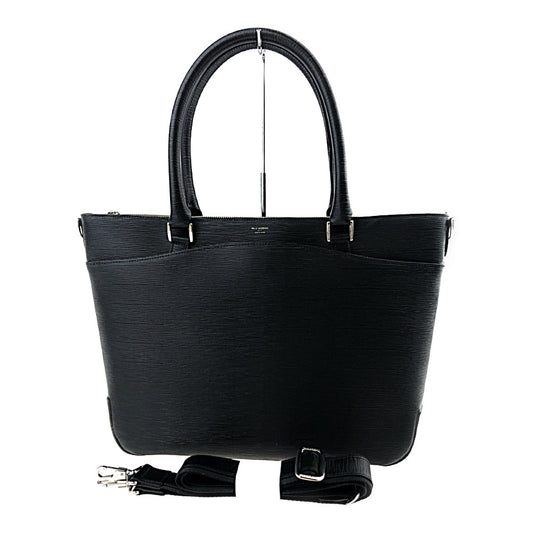 PELLE MORBIDA ペッレモルビダ Capitano 2way キャピターノ ビジネス トートバッグ ブラック系【極上美品】【中古】