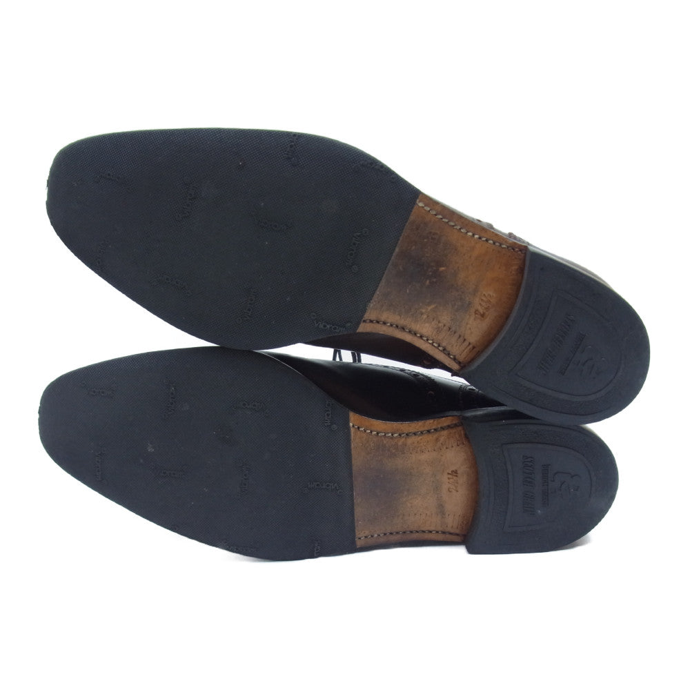 SCOTCH GRAIN スコッチグレイン 20141 50周年記念モデル レザーベルト付属 セミブローグ パンチドキャップ ビジネスシューズ ドレスシューズ チョコ 24.5cm【中古】