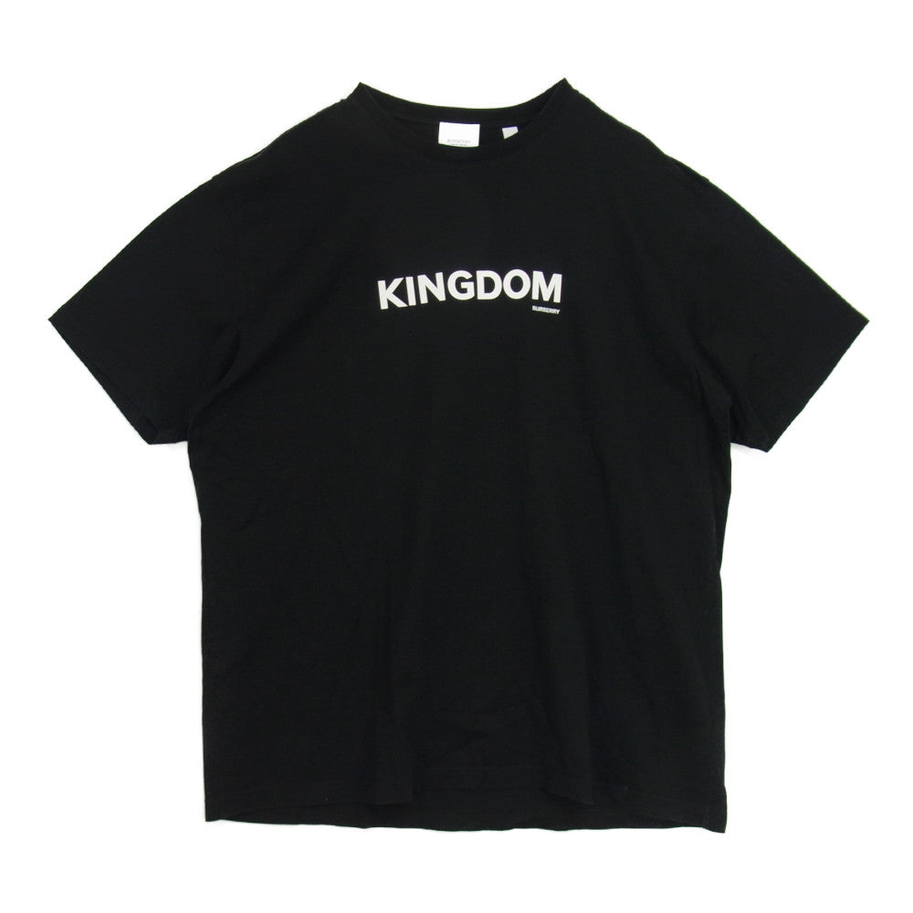 BURBERRY バーバリー 8022372 バーバリージャパンタグ KINGDOM キングダム ロゴ クルーネック 半袖 Tシャツ カットソー ブラック ブラック系 M【中古】