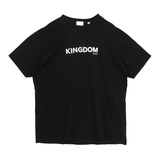 BURBERRY バーバリー 8022372 バーバリージャパンタグ KINGDOM キングダム ロゴ クルーネック 半袖 Tシャツ カットソー ブラック ブラック系 M【中古】