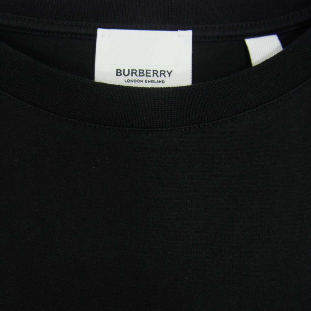 BURBERRY バーバリー 8022372 バーバリージャパンタグ KINGDOM キングダム ロゴ クルーネック 半袖 Tシャツ カットソー ブラック ブラック系 M【中古】