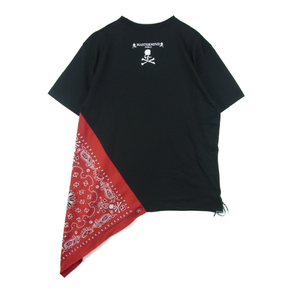 mastermind JAPAN マスターマインドジャパン MW20S04-TS047-018-2 バンダナ切替 クルーネック 半袖 Tシャツ ブラック系 S【新古品】【未使用】【中古】