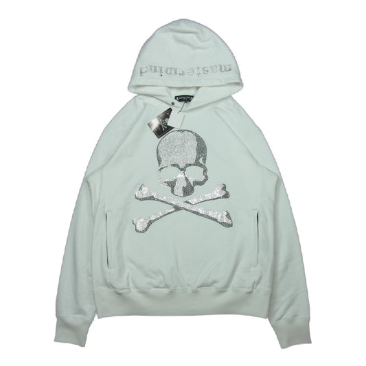 mastermind JAPAN マスターマインドジャパン MJ20E05-SW106-011-1 Swarovski スワロフスキー スカル パーカー コットン 日本製 ホワイト系 S【新古品】【未使用】【中古】
