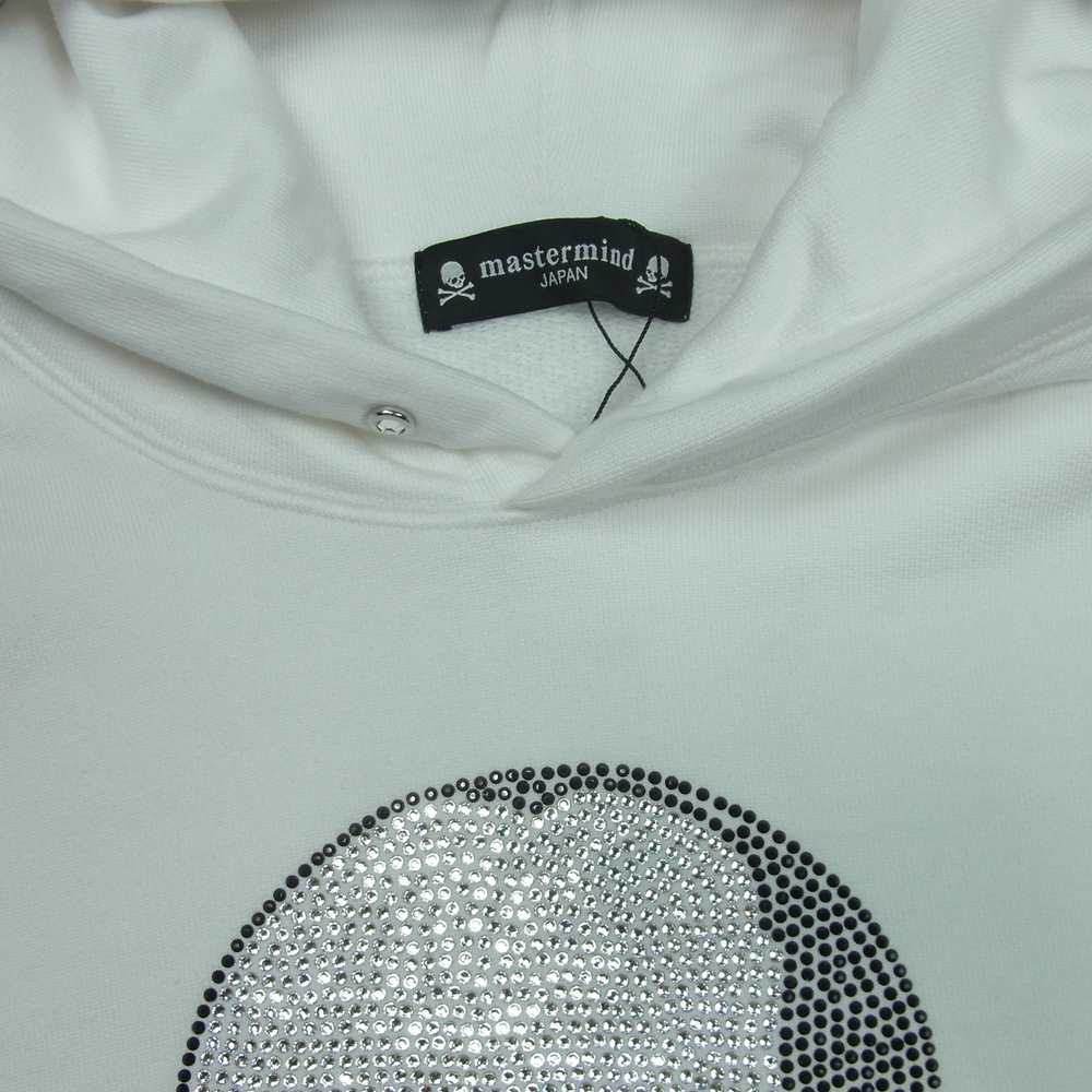 mastermind JAPAN マスターマインドジャパン MJ20E05-SW106-011-1 Swarovski スワロフスキー スカル パーカー コットン 日本製 ホワイト系 S【新古品】【未使用】【中古】