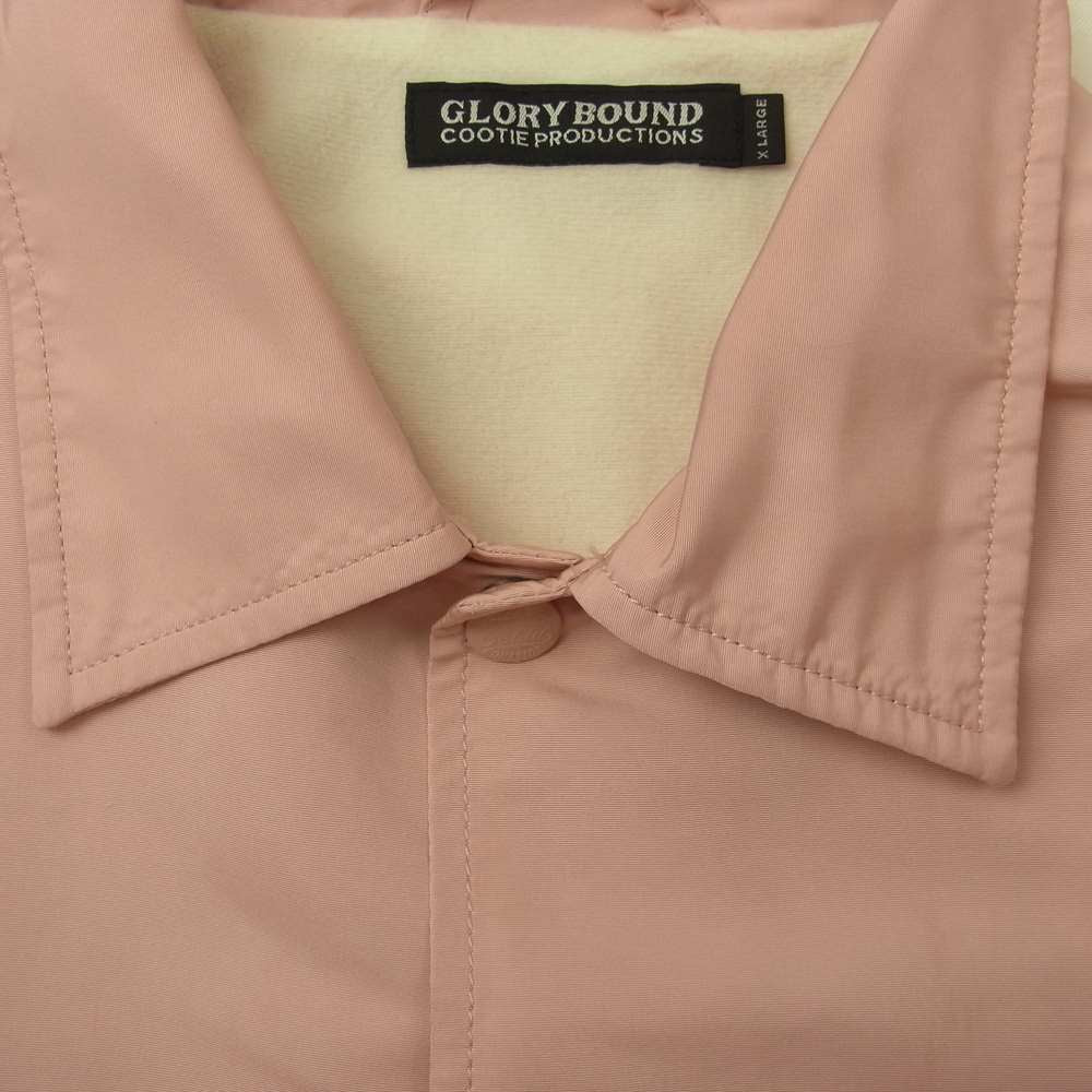 COOTIE クーティー GLORY BOUND Coach Jacket グローリーバウンド ロゴ コーチジャケット ピンク系 XL【中古】
