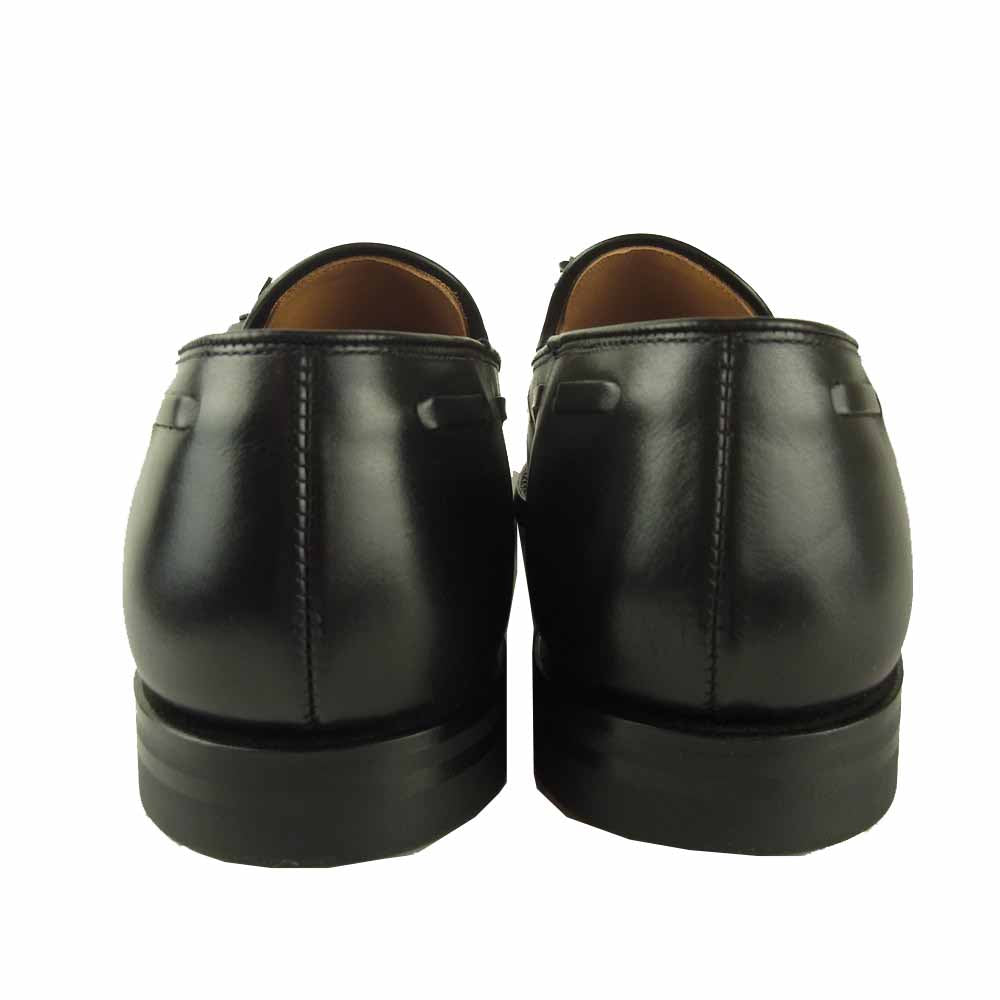 CROCKETT&JONES クロケットアンドジョーンズ 26212A-C01C1 CAVENDISH 3 キャベンディッシュ ブラックカーフ 375ラスト キルト タッセル ローファー シューズ ブラック系 6.5【美品】【中古】