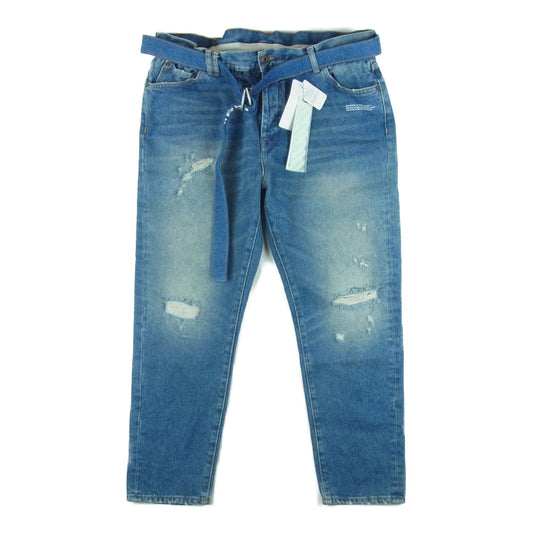 OFF-WHITE オフホワイト 国内正規品 イーストランド OMYA005S19386025 ダメージ加工 スリム デニム パンツ インディゴブルー系 36【中古】