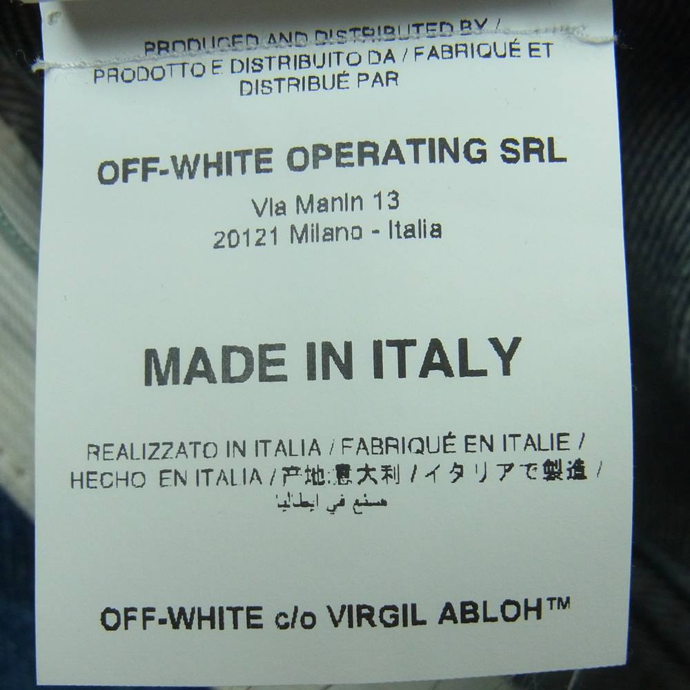 OFF-WHITE オフホワイト 国内正規品 イーストランド OMYA005S19386025 ダメージ加工 スリム デニム パンツ インディゴブルー系 36【中古】