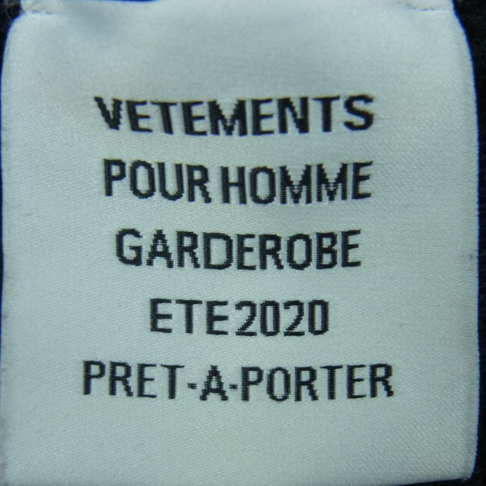 VETEMENTS ヴェトモン SS20PA324 ワッペン スウェット ショート ハーフ パンツ ポルトガル製 ブラック系 XL【中古】