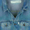 OFF-WHITE オフホワイト 17SS 国内正規品 イーストランド DIAG SPRAY DENIM JACKET スプレープリント デニム ジャケット インディゴブルー系 XL【中古】