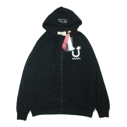 OFF-WHITE オフホワイト UNDERCOVER アンダーカバー OTX4805 リバーシブル ジップ パーカー ブラック系 XL【美品】【中古】