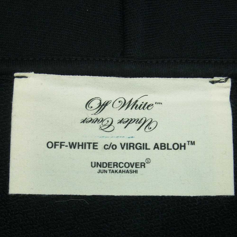 OFF-WHITE オフホワイト UNDERCOVER アンダーカバー OTX4805 リバーシブル ジップ パーカー ブラック系 XL【美品】【中古】