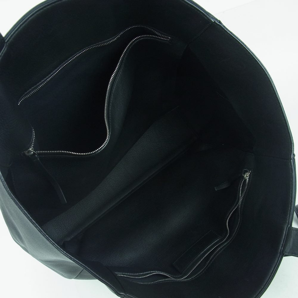 BALENCIAGA バレンシアガ 485330-1000-A-002123 ロゴ カーフレザー ショッピング トート バッグ ブラック系【中古】