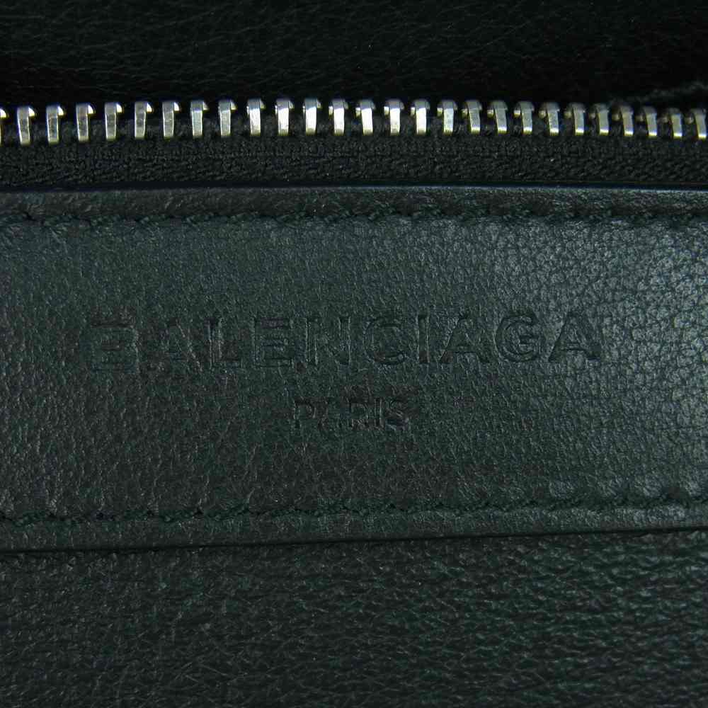 BALENCIAGA バレンシアガ 485330-1000-A-002123 ロゴ カーフレザー ショッピング トート バッグ ブラック系【中古】