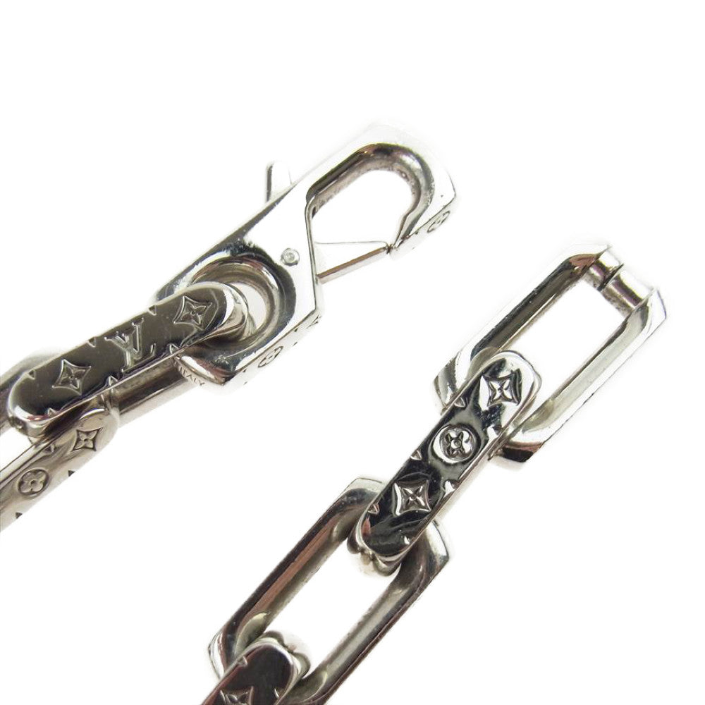 LOUIS VUITTON ルイ・ヴィトン M64196 コリエ チェーン モノグラム ネックレス シルバー系【中古】