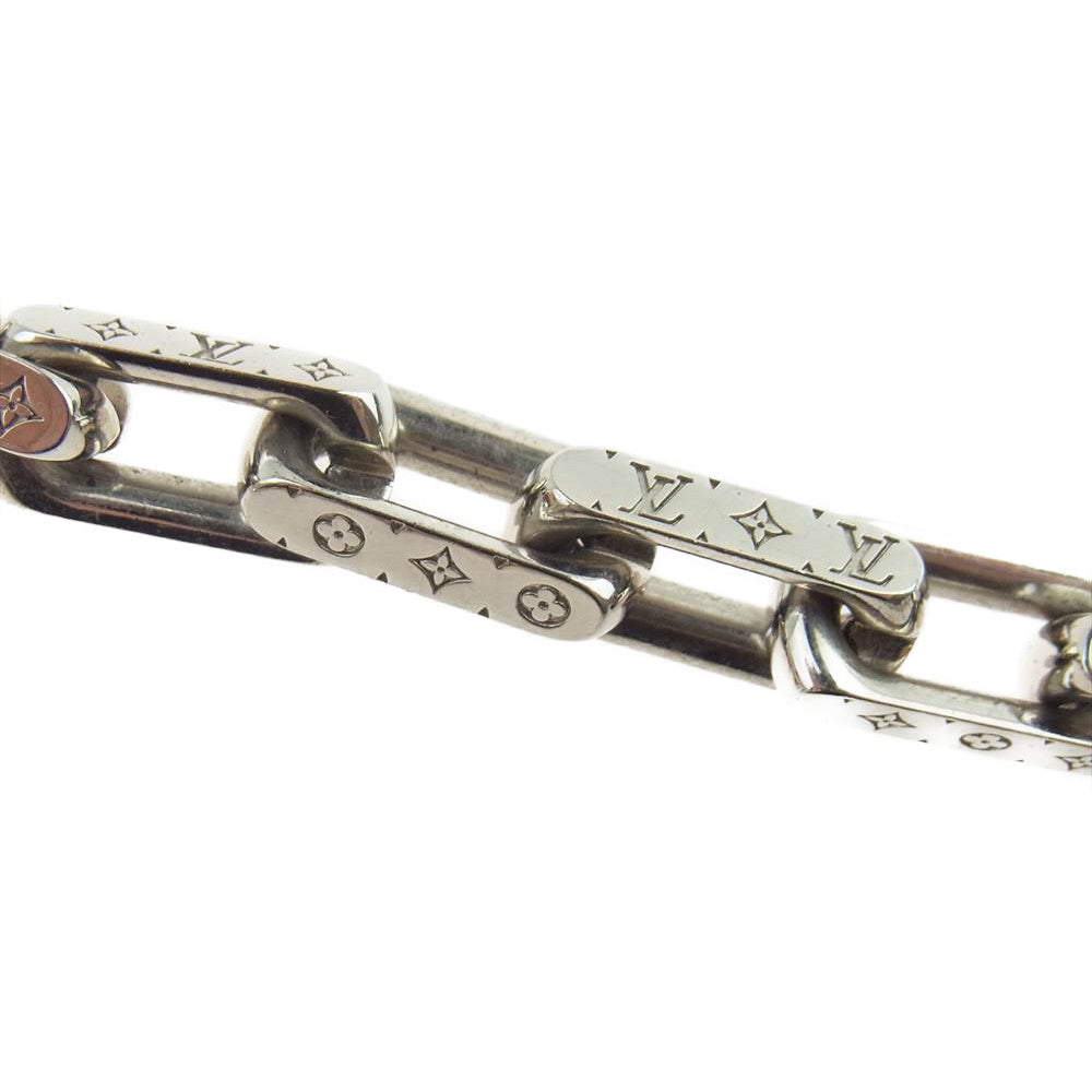 LOUIS VUITTON ルイ・ヴィトン M64196 コリエ チェーン モノグラム ネックレス シルバー系【中古】