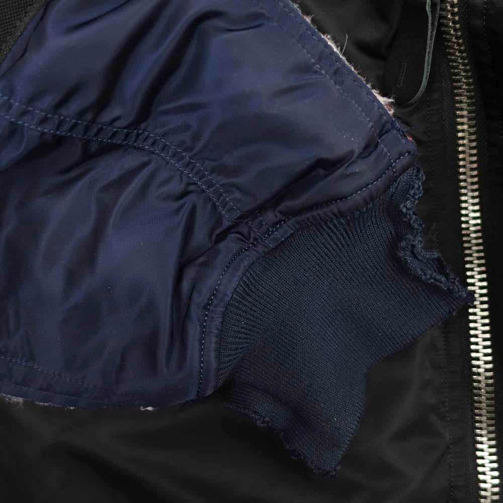 VETEMENTS ヴェトモン ALPHA INDUSTRIES Racing bomber jacket アルファ 再構築 レーシング ボンバー ジャケット ブラック系 M【中古】