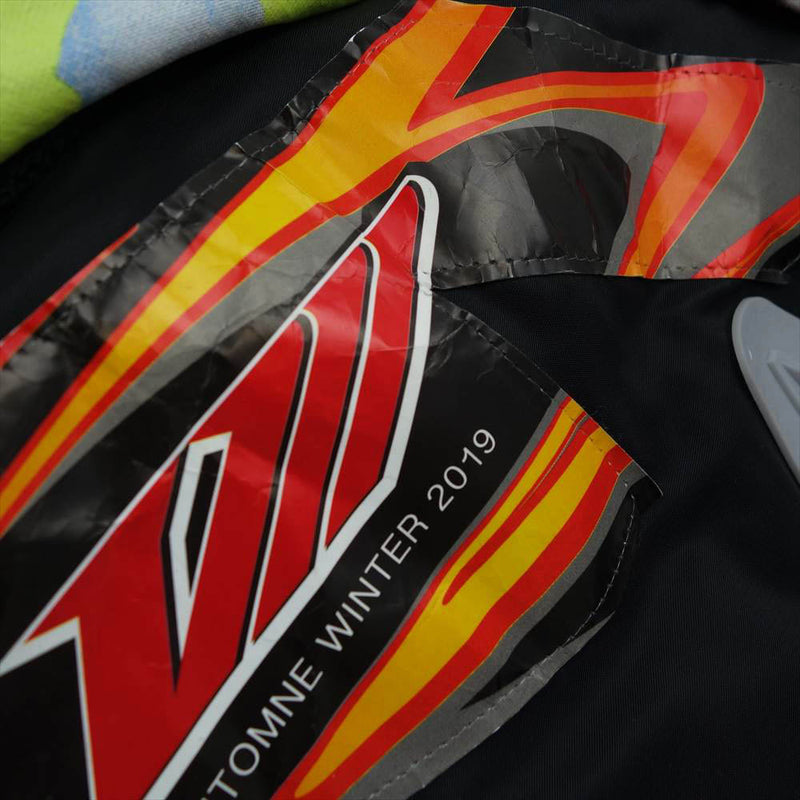 VETEMENTS ヴェトモン ALPHA INDUSTRIES Racing bomber jacket アルファ 再構築 レーシング ボンバー ジャケット ブラック系 M【中古】