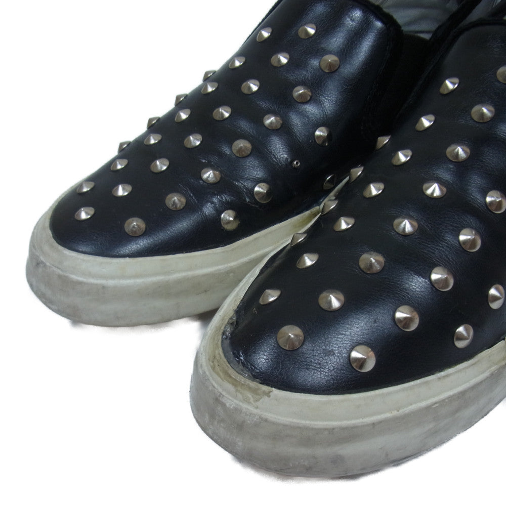 JUNYA WATANABE COMME des GARCONS MAN ジュンヤワタナベコムデギャルソンマン レザー スタッズ スリッポン スニーカー ブラック系 サイズ表記無し(内寸約27cm程度)【中古】