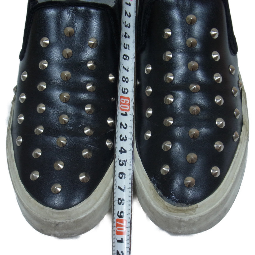 JUNYA WATANABE COMME des GARCONS MAN ジュンヤワタナベコムデギャルソンマン レザー スタッズ スリッポン スニーカー ブラック系 サイズ表記無し(内寸約27cm程度)【中古】
