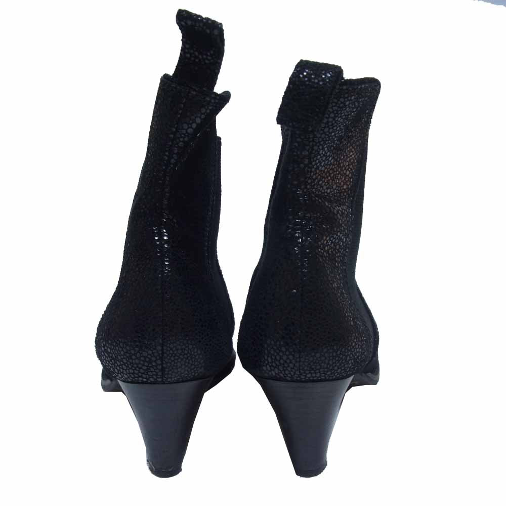 LIMI feu リミフゥ パイソン柄 サイドゴア ヒール ブーツ ブラック系 S【中古】