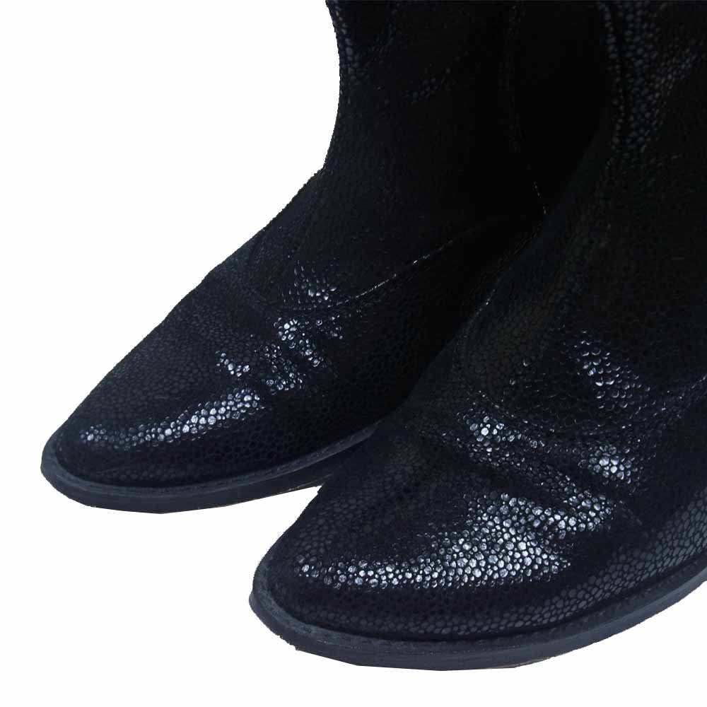 LIMI feu リミフゥ パイソン柄 サイドゴア ヒール ブーツ ブラック系 S【中古】