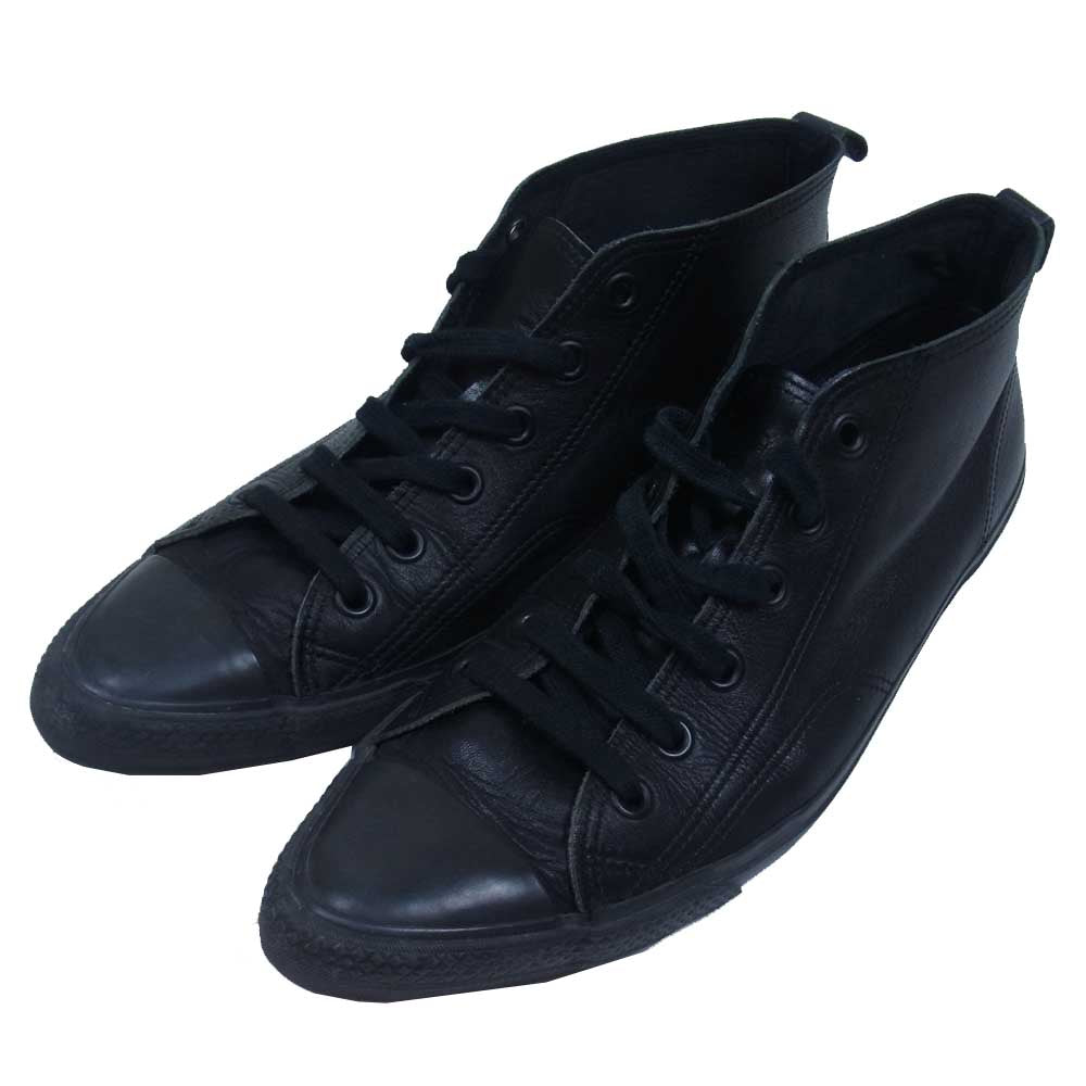 COMME des GARCONS コムデギャルソン HOMME PLUS オムプリュス ポインテッドトゥ ハイカット レザー スニーカー ブラック系 表記無し(内寸28.5cm程度)【中古】