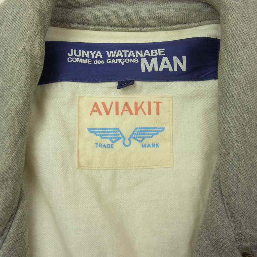 JUNYA WATANABE COMME des GARCONS MAN ジュンヤワタナベコムデギャルソンマン × Lewis Leathers ルイスレザー WI-J017 スウェット ライダース ジャケット グレー系 M【中古】