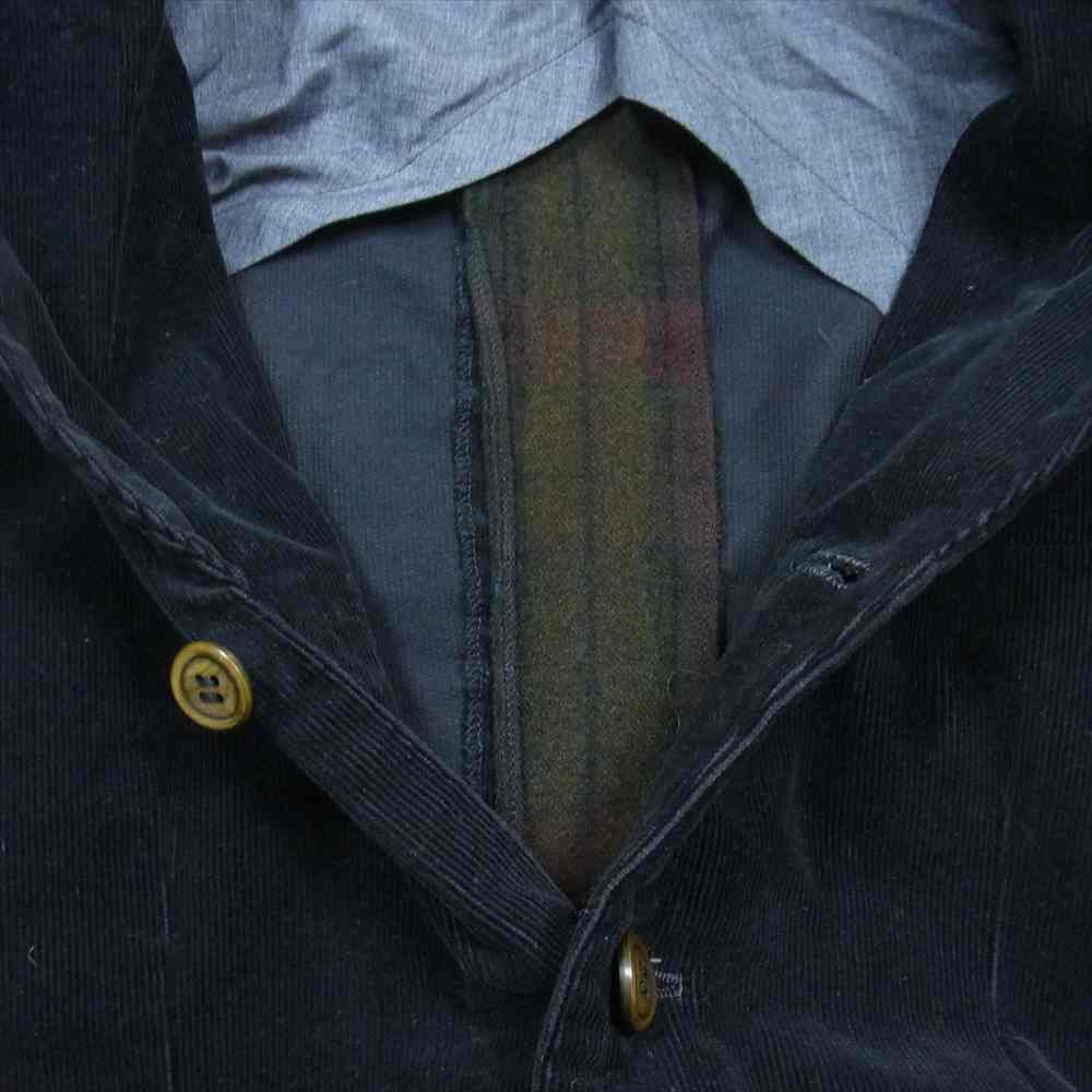 COMME des GARCONS コムデギャルソン HOMME PLUS EVER GREEN オムプリュスエバーグリーン 06SS リップ&タン期 アーカイブ 00AWドッキングロック期復刻 PQ-J211 コーデュロイウール縮絨 ドッキング テーラードジャケット ブラック系 S【中古】
