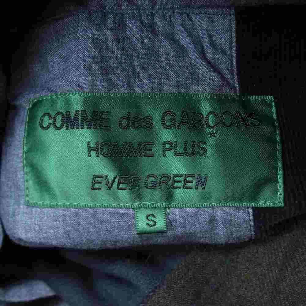 COMME des GARCONS コムデギャルソン HOMME PLUS EVER GREEN オムプリュスエバーグリーン 06SS リップ&タン期 アーカイブ 00AWドッキングロック期復刻 PQ-J211 コーデュロイウール縮絨 ドッキング テーラードジャケット ブラック系 S【中古】