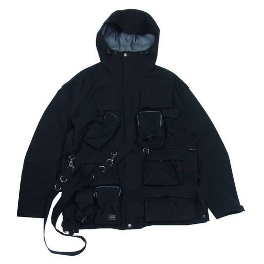 JUNYA WATANABE COMME des GARCONS MAN ジュンヤワタナベコムデギャルソンマン × PORTER ポーター GORE-TEX WO-J003 マルチ ポケット ジャケット ブルゾン ブラック系 S【中古】