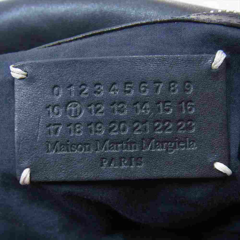 MAISON MARTIN MARGIELA メゾンマルタンマルジェラ 11ライン S36WC0041 ここのえタグ ワンショルダー カーフレザー トートバッグ ブラック系【中古】