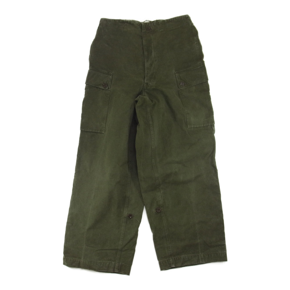 オランダ軍 ヴィンテージ 50s 60s ダブルフェイス フィールド カーゴ パンツ カーキ系 34【中古】