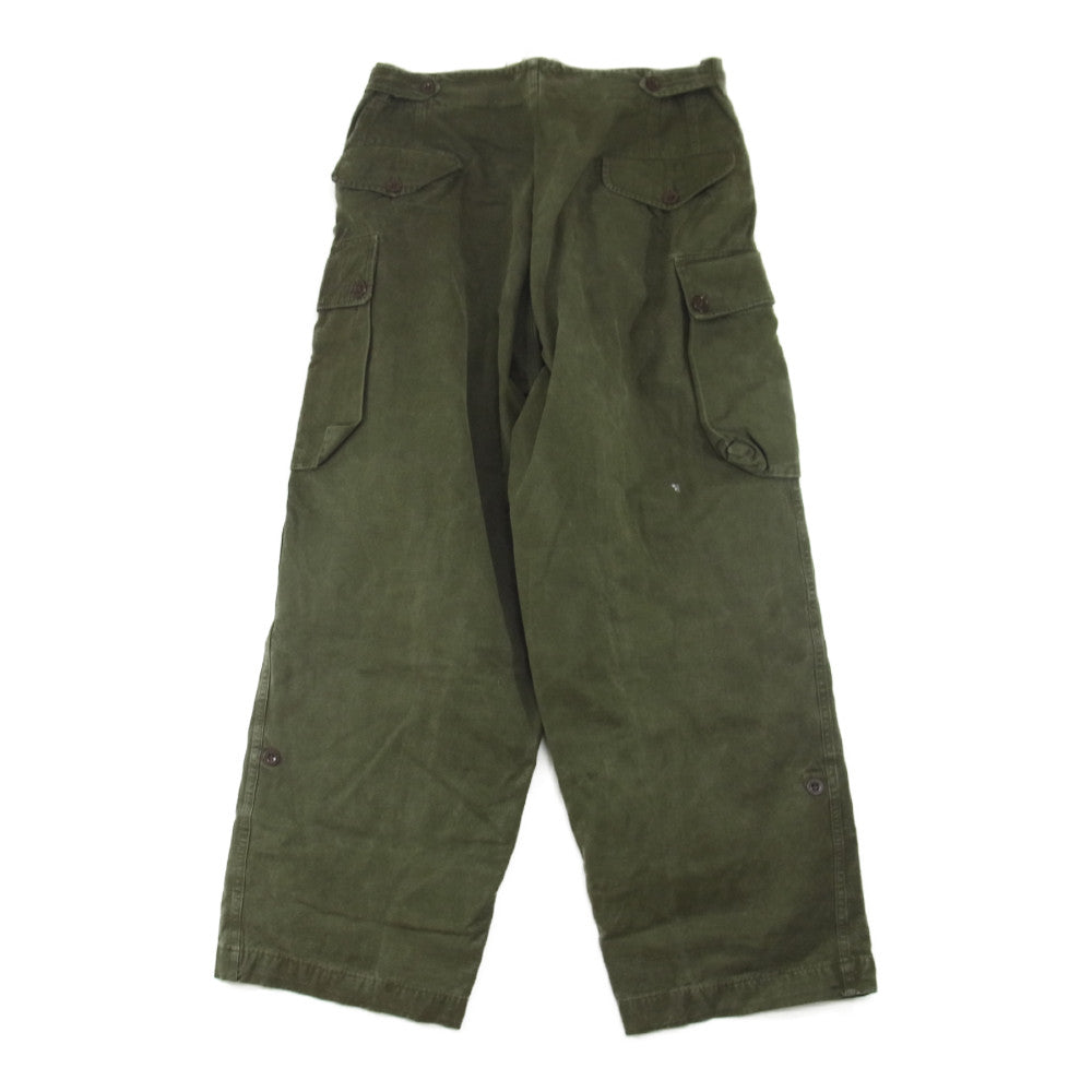 オランダ軍 ヴィンテージ 50s 60s ダブルフェイス フィールド カーゴ パンツ カーキ系 34【中古】