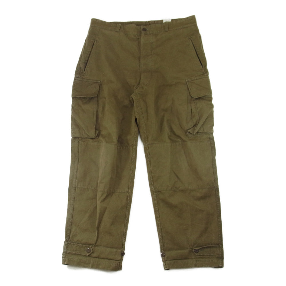 フランス軍 ヴィンテージ M-47 ヘリンボーン カーゴ パンツ カーキ系 35【中古】