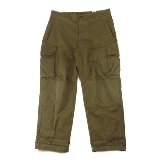 フランス軍 ヴィンテージ M-47 ヘリンボーン カーゴ パンツ カーキ系 35【中古】