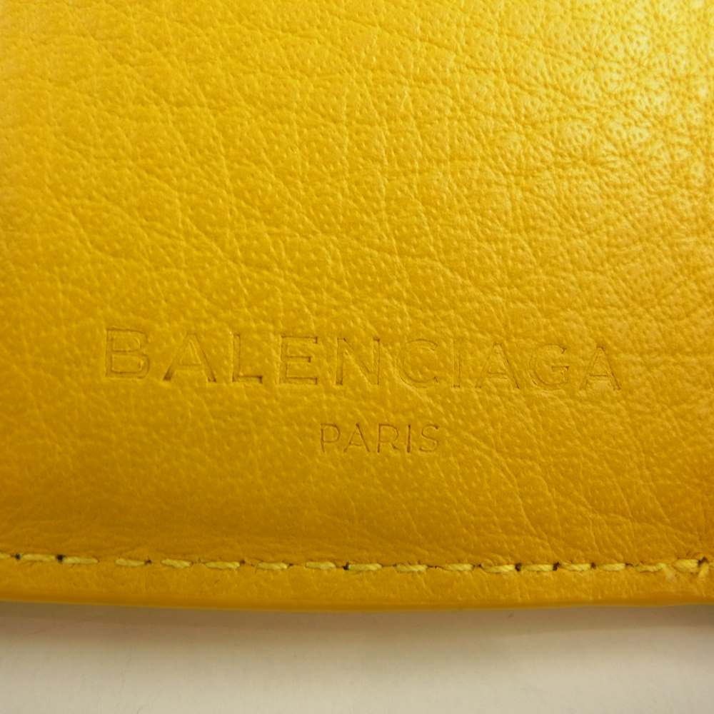 BALENCIAGA バレンシアガ 391446 ペーパー ミニウォレット イエロー系【中古】