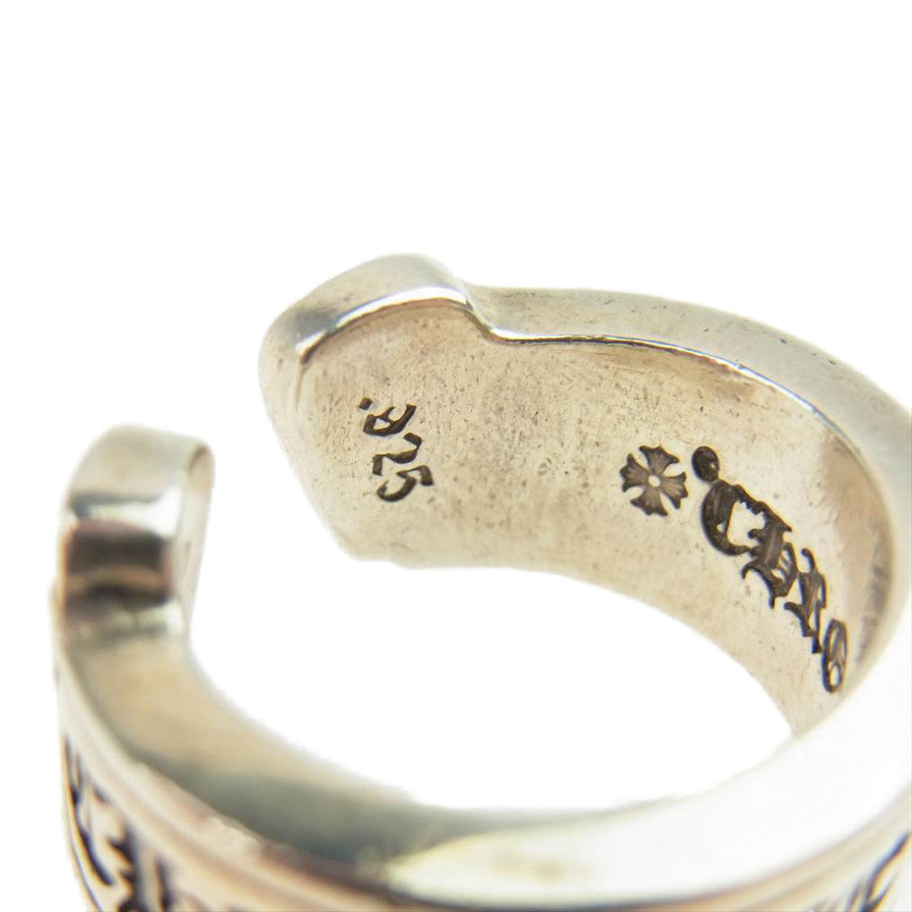 CHROME HEARTS クロムハーツ（原本有） ラージ スクロールラベル リング シルバー系【中古】