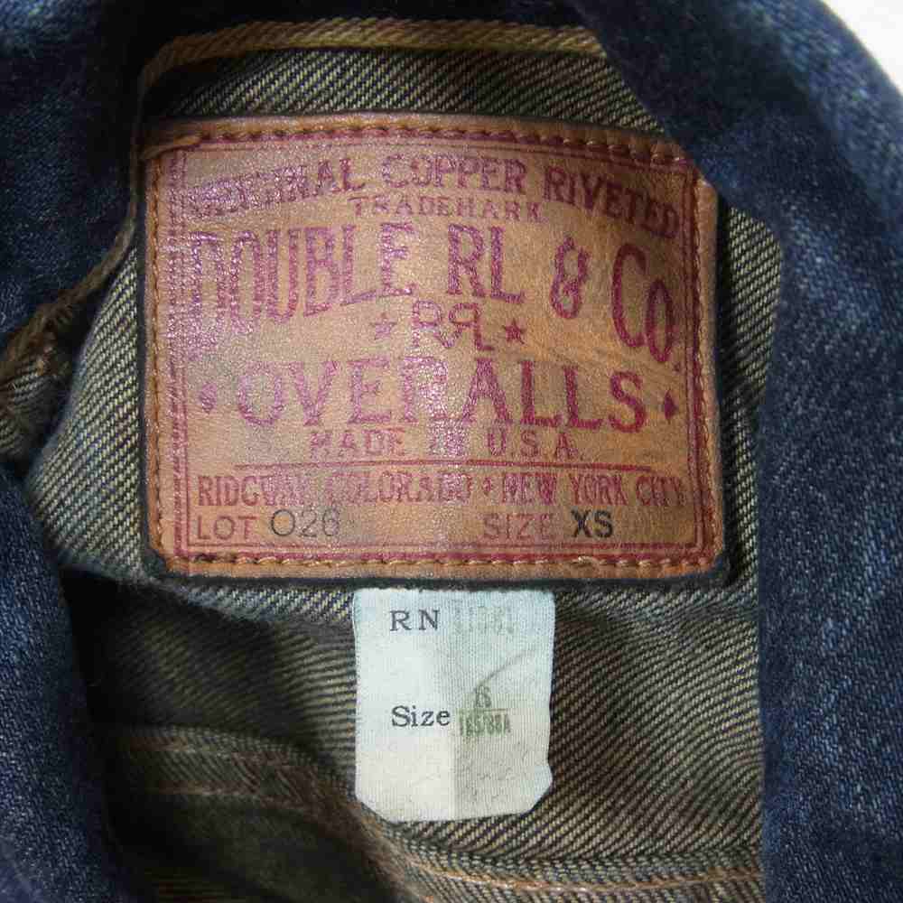 RRL ダブルアールエル 国内正規品 USA製 TYPE 1 1st タイプ 加工 デニム ジャケット インディゴブルー系 XS【中古】