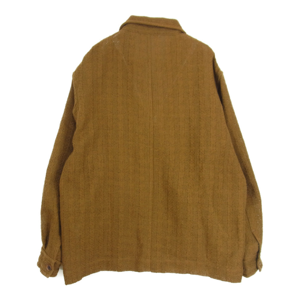 AURALEE オーラリー A21SB01CK COTTON LINEN LENO BLOUSON コットン リネン ブルゾン ブラウン系 3【極上美品】【中古】