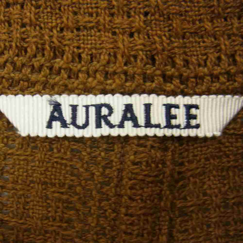 AURALEE オーラリー A21SB01CK COTTON LINEN LENO BLOUSON コットン リネン ブルゾン ブラウン系 3【極上美品】【中古】