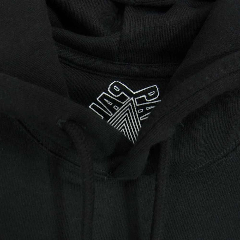 パレス DRURY BRIT HOODIE ロゴ プルオーバー パーカー  ブラック系 L【極上美品】【中古】