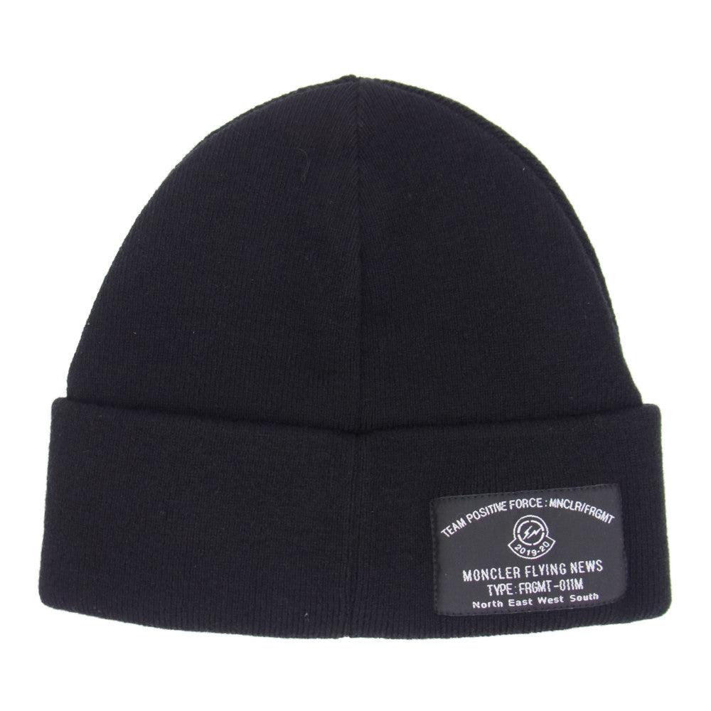 MONCLER モンクレール Genius Fragment Design Beanie With Pins ジーニアス フラグメント デザイン ビーニー ニット帽 ピン付 ブラック系【新古品】【未使用】【中古】