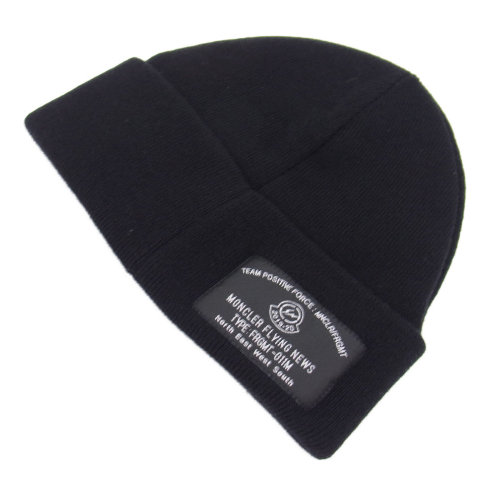 MONCLER モンクレール Genius Fragment Design Beanie With Pins ジーニアス フラグメント デザイン ビーニー ニット帽 ピン付 ブラック系【新古品】【未使用】【中古】