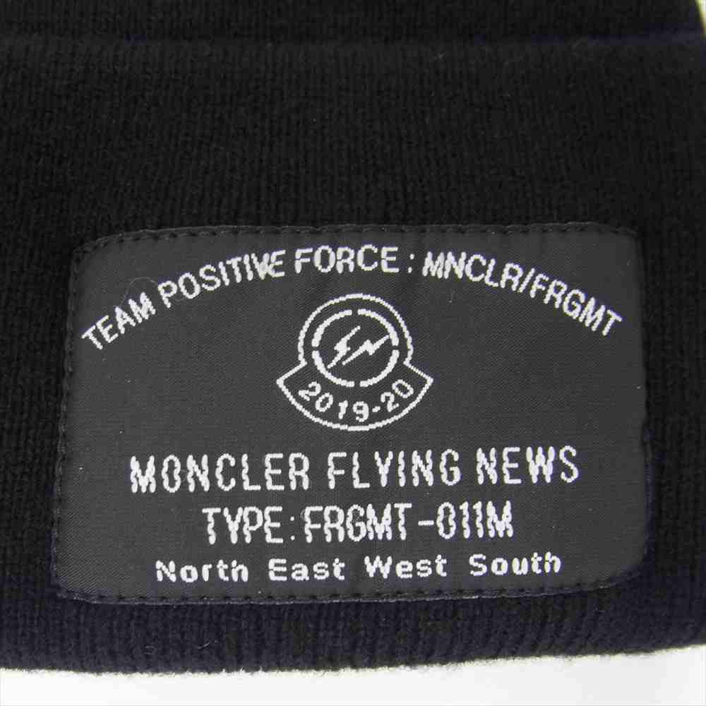 MONCLER モンクレール Genius Fragment Design Beanie With Pins ジーニアス フラグメント デザイン ビーニー ニット帽 ピン付 ブラック系【新古品】【未使用】【中古】