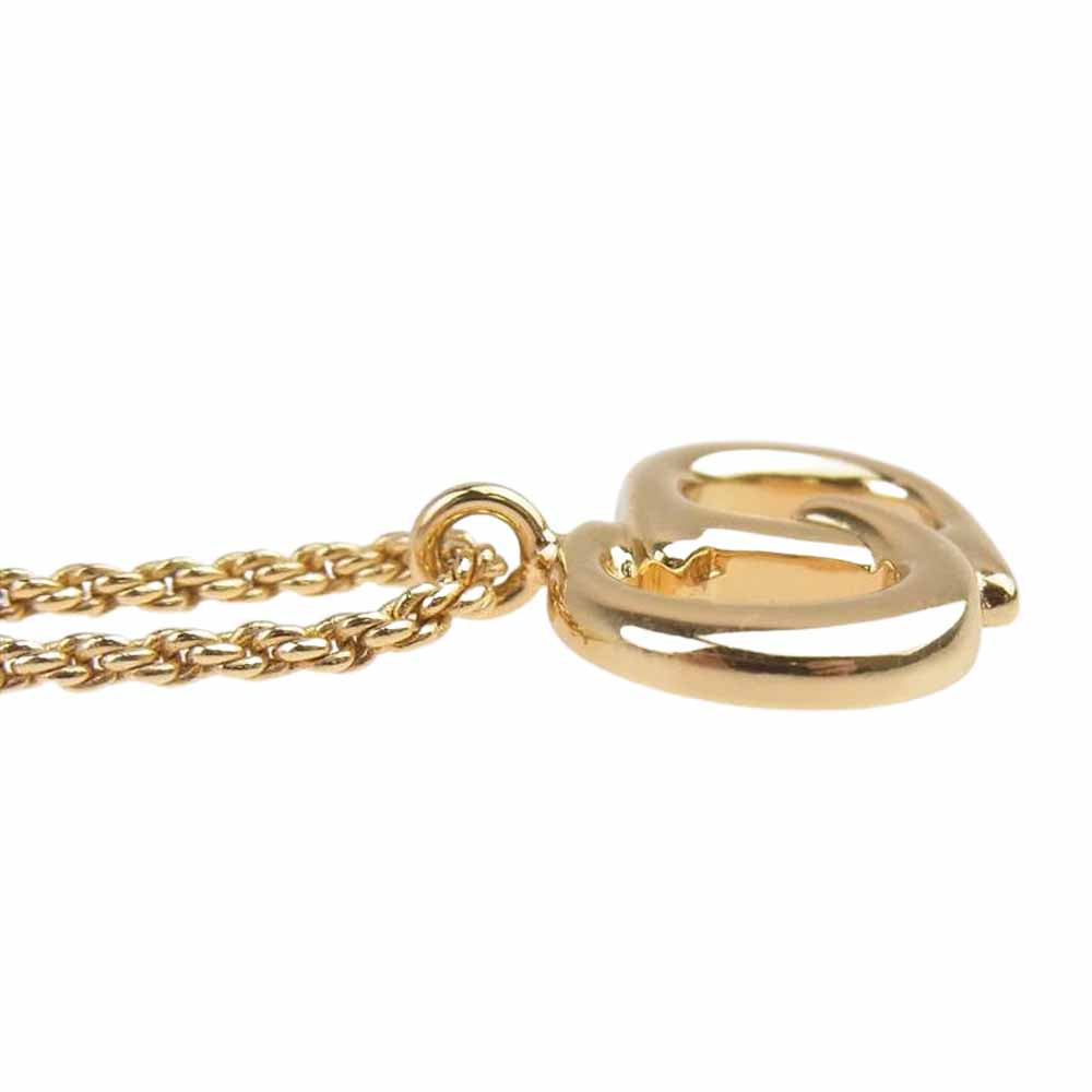 Christian Dior クリスチャンディオール CD ロゴ ネックレス ゴールド系【中古】