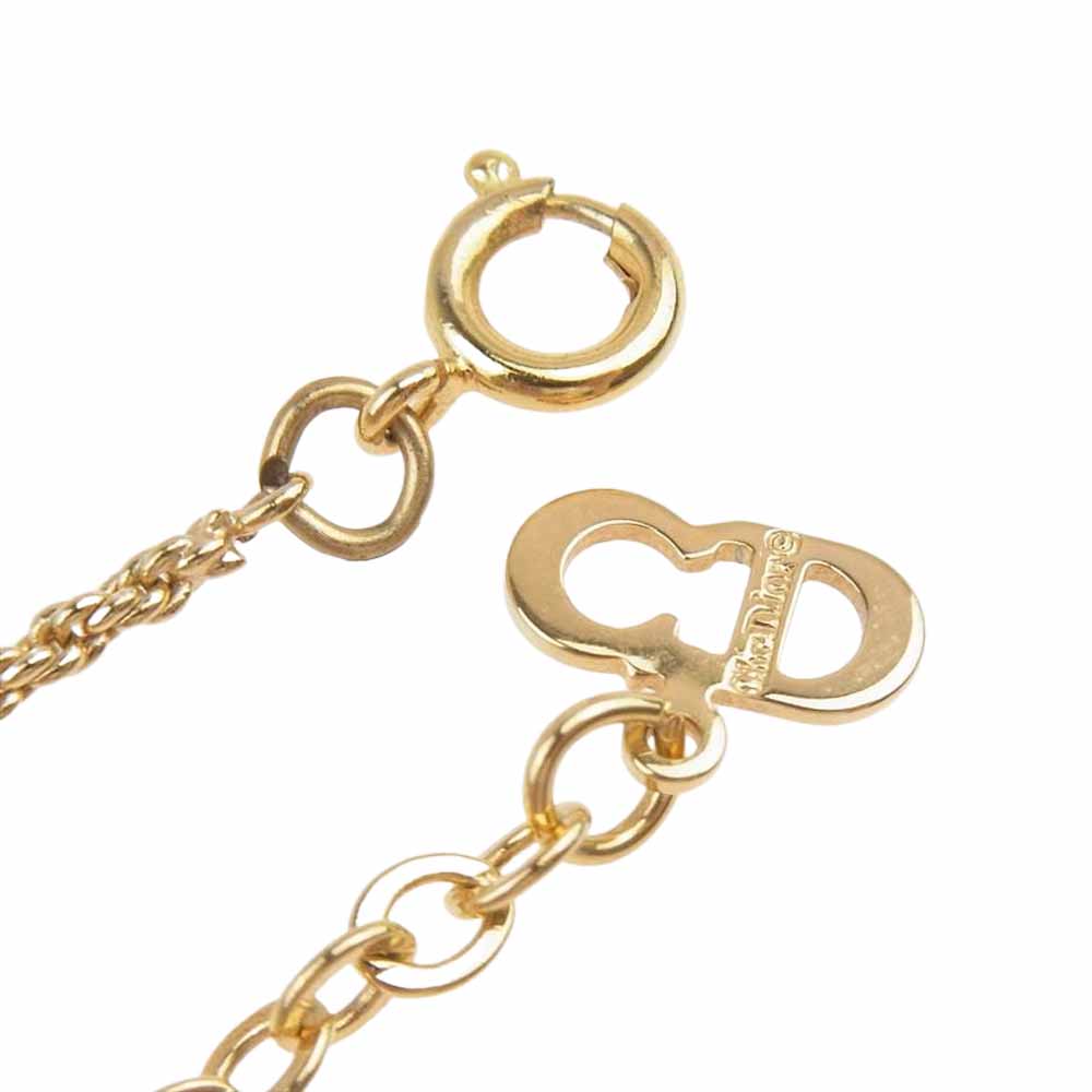 Christian Dior クリスチャンディオール CD ロゴ ネックレス ゴールド系【中古】