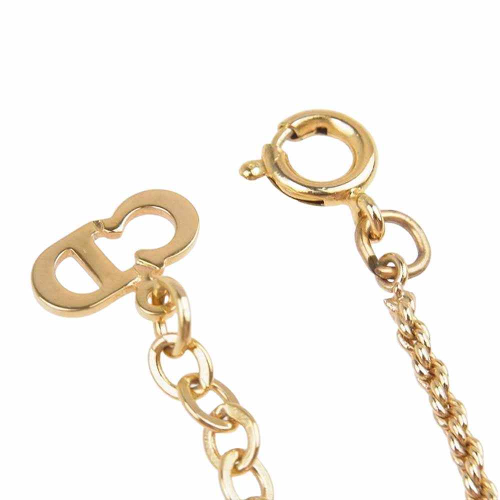 Christian Dior クリスチャンディオール CD ロゴ ネックレス ゴールド系【中古】