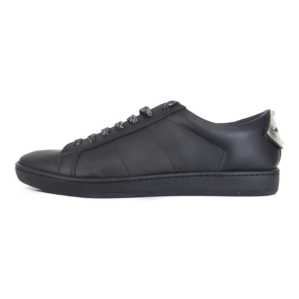 SAINT LAURENT サンローラン 485275 Court Classic SL/01 Lips コート クラシック リップパッチ レザー スニーカー ブラック系 43【中古】