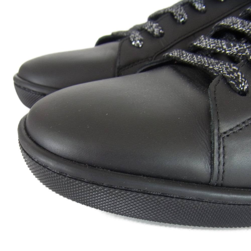 SAINT LAURENT サンローラン 485275 Court Classic SL/01 Lips コート クラシック リップパッチ レザー スニーカー ブラック系 43【中古】